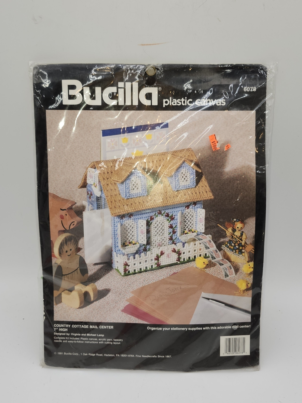 Bucilla Blue and Brown Cottage Mail Organizer